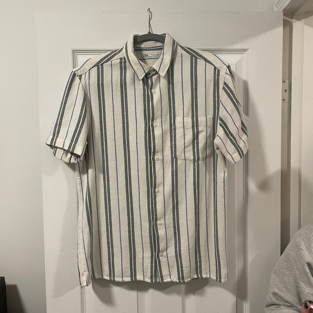 ZARA short sleeve button down